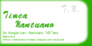 timea mantuano business card